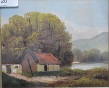 A mid century oil on board.