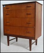 A Danish teak 1970's retro chest of draw