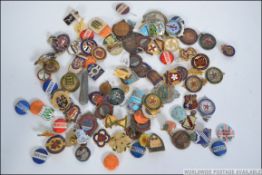 A good collection of vintage enamel badg