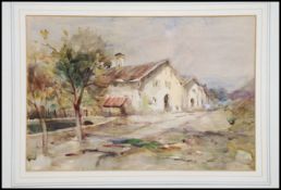 A continental village scene painting att