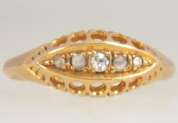An Edwardian 18ct gold and diamond vint
