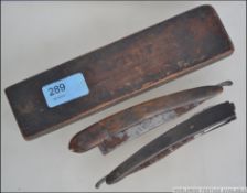 A Victorian tortoiseshell cut throat raz