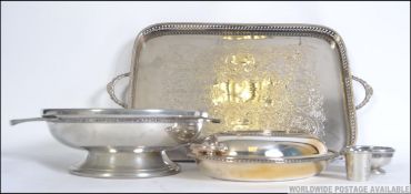 A collection of Pewter items to include