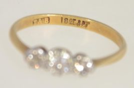 An 18ct gold and platinum vintage ladies