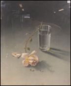 A 1960's retro Tretchikoff weeping rose