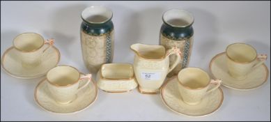 CROWN DUCAL - A part tea service , made