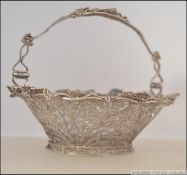 A 19th century silver filigree worked bo
