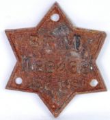 CAST IRON RAILWAY WAGON PLATE