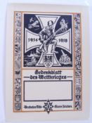WWI GERMAN CERTIFICATE