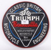 TRIUMPH MOTORCYCLE PLAQUE