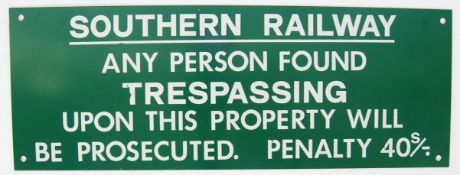 SOUTHERN RAILWAY SIGN: