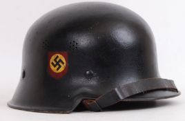 THIRD REICH POLICE HELMET: