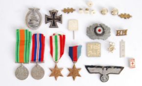 WWII BRITISH MEDAL GROUP WITH NAZI SOUVENIRS