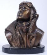 WWII BRONZE AIRMAN BUST