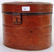 MILITARY OVAL TIN HAT BOX