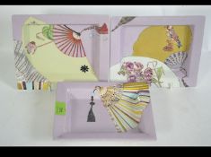 A set of 3 Fabienne Jouvin ceramic china dishes,