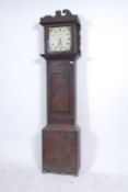 A 19th century oak painted face longcase clock by Major of Cheltenham.