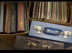 A large collection of vinyl long play / LP records of mainly classical and show tunes