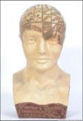 A 20th century ceramic Fowler's Phrenological head,