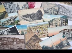 FOREIGN postcards. All small size views circa Golden Age to WW2. Approx 700 in shoebox.