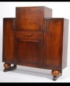 A 1930's Art Deco oak bureau bookcase.