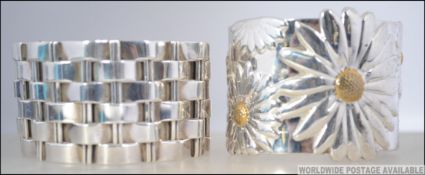 Two silver ( stamped 925 ) bracelets.
