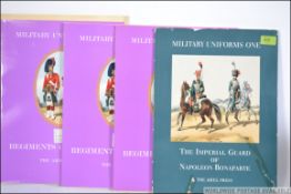 A group of 4 books of military uniform and Napoleonic era soldier lithograph prints along with a