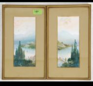 A pair of early 20th century watercolour paintings,