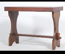 A great coloured / patina copper topped tavern table with hammered detailed top.
