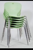 A set of 6 Fritz Hanson style series chairs by Frovi.