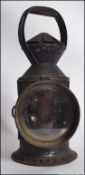 Railway lamp , vintage retro piece that has been semi converted to electric lamp ,