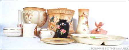 A collection of Crown Devon Fieldings ceramics dating from the 19th century to include planters,