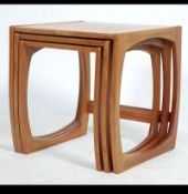 A vintage 20th century Danish influence G-Plan Kelso teak wood nest of tables,