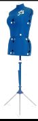 A 1970's retro Venus tailors mannequin complete with stand having fabric lined torso with notation