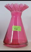 A 20th century believed Italian continental vase with wavey scalloped rim.