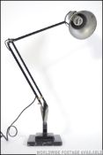 A vintage Herbert Terry 1228 model anglepoise desk lamp in original black paint.