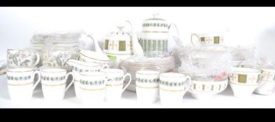 A Spode china retro 1970's china tea service comprising teapot, cups, saucers plates etc.