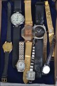 A group of 8 ladies and gents watches to include Sekonda, Accurist.