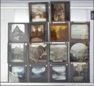 Magic Lantern Slides - Mixed lot of 200 plus magic lantern slides to include views, dead bodies,
