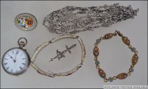 A silver hallmarked brooch in the form of a Dirk - dagger, Birmingham hallmarks.