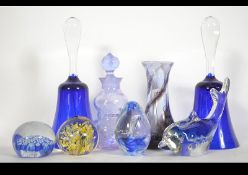 A collection of paperweights and Caithness glass to include millifiori glass,