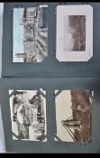 Postcard Album; An Edwardian postcard album, filled with Edwardian and later postcards,