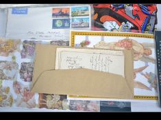 A vintage stamp album to include many examples such as British penny red and Churchill examples,