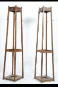 A pair of mid century Industrial / school coat stands.