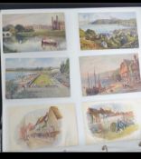 POSTCARDS UK topo all artist drawn.