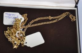 A box of assorted costume jewellery to include necklaces bracelets, earrings and cufflinks.