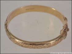 A gilded silver ladies bracelet. Hallmarked for Birmingham , maker L and Co. Weight 17.7g.
