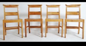 A set of 4 mid century Air Ministry / War Department issue chapel chairs.