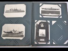 Postcard Album; A good vintage Edwardian postcard album with pillar post box to front,