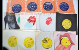 A collection of Rolling Stones 45rpm vinyl 7